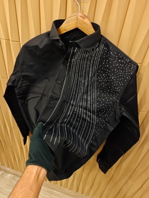 designer party wear shirts black