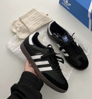 Unisex Adida s Samba Black Gum with Original box Premium Imported Quality