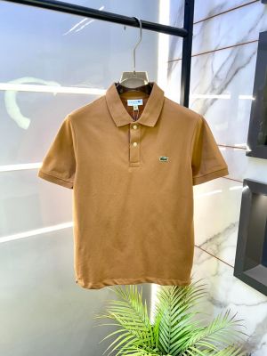 Lacost e Brown Polo Premium Collar Neck T-shirt F3459-BR