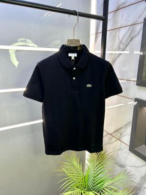Lacost e Black Polo Premium Collar Neck T-shirt F3459-BL