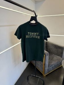 Tommyhilfiger imported round neck tshirt bottle green