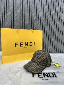 Fendi_FF_Brown_Highend_Quality_Monogram_Premium_Unisex_Cap_With_Polly_Bag_And_Carry_bag