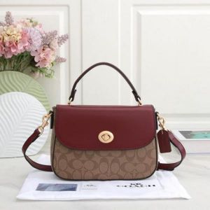 Coac_h Marlie Top Handle Satchel In Signature Canvas With box 608