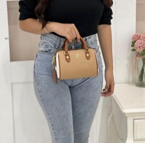 COAC_H Rowan Logo Leather Small Satchel with box 726