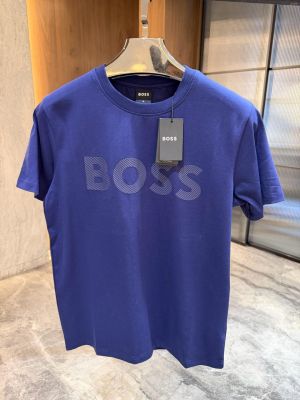 Hugo Bos_s Blue Round neck Tshirt Imported Heavy Lycra