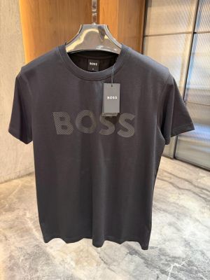 Hugo Bos_s Black Round neck Tshirt Imported Heavy Lycra