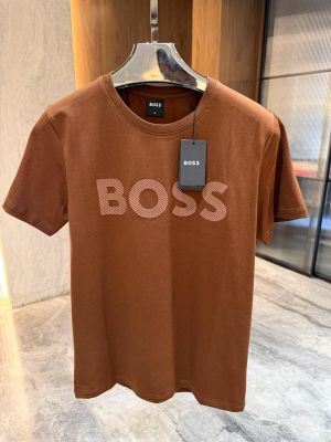 Hugo Bos_s Brown Round neck Tshirt Imported Heavy Lycra