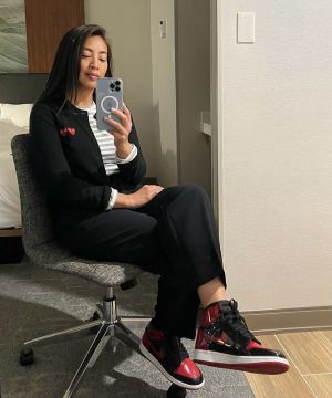 WMN Nik_e Air Jordan Retro 1 Bred Patent