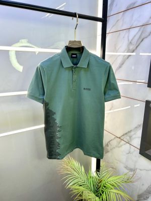 Boss Green Collar Neck Back Print Premium Polo T-shirt F3137-GR