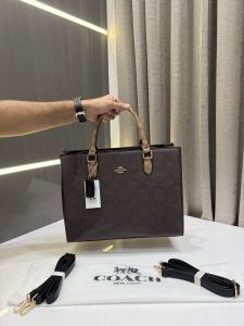 COAC.H MAGGIE BROWN PREMIUM TOTE BAG WITH DUST BAG