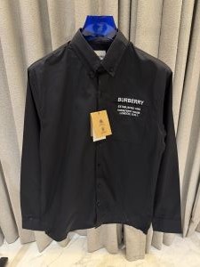 Burberr_y Premium Side Embrioed Shirt Black
