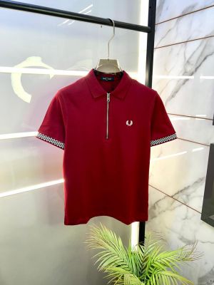 Fred Perry Maroon Polo Premium Collar Neck T-shirt F2296-MA