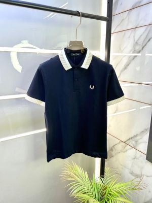 Fred Perry Navy Polo Premium Collar Neck T-shirt F2296-NY