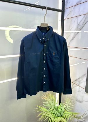 Ralp h Lauren Navy Oxford Lycra Premium Shirts F3021-NY