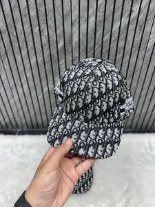 Dior_CD_Oblique_Black_Monogram_Premium_Unisex_Cap