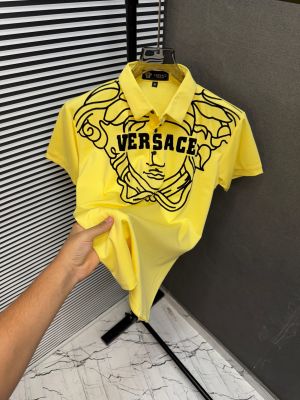 Versace Yellow Imported Current Store Article Very Premium Polo Tshirt 451