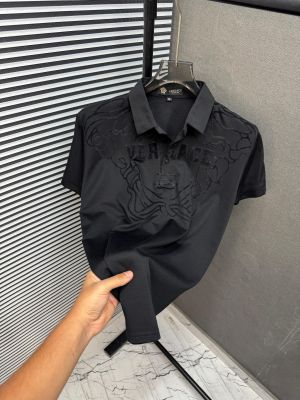 Versace Black Imported Current Store Article Very Premium Polo Tshirt 451