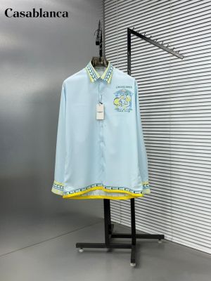 CASABLANCA PREMIUM SKY BLUE SHIRT WITH PREMIUM BOX PACKING
