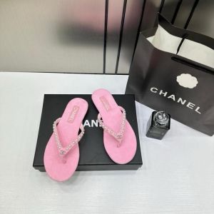 Chanel_Pearl_Embellished_Velvet_Thong_With_Original_Box