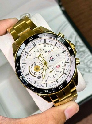 EDIFICE CASIO WHITE GOLD