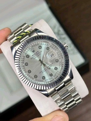 ROLEX OYESTER WHITE SILVER