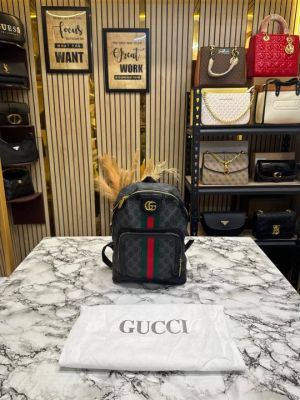 Gucc_i Ophidia GG Printed Backpack With Dust Bag (XL104-Black)