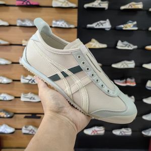 Onitsuk_a Tiger Mexico 66 Slip-On Beige Green  Mens 7A Premium (D-2042)