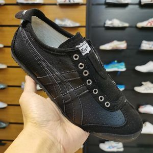 Onitsuk_a Tiger Mexico 66 Slip-On Triple Black Leather Mens 7A Premium (D-2043)