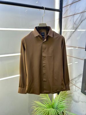 Arman_i Exchange Brown Premium Shirt With Brand Box Packing And Carry Bag F3202-BR