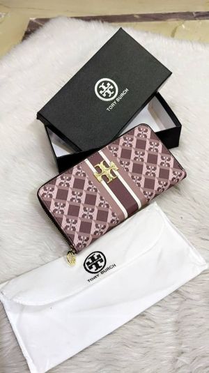 Tory_Burch Premium Quality Wallet With Box And Dust Bag (Coffee)