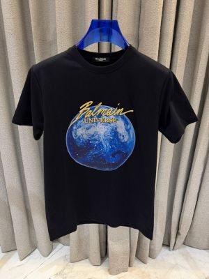 Balmai_n Middle Brand Print Round Neck T-shirt Black