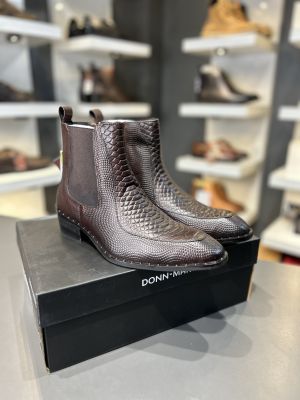 Donn-Marc Cuban heel Geniune Leather Chelsea BROWN 0505