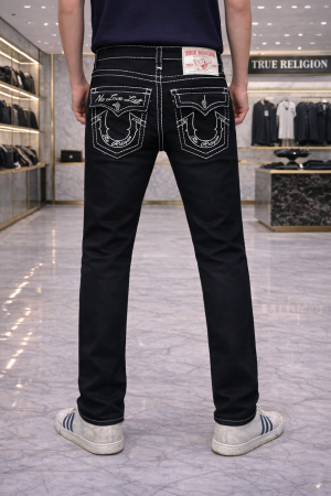 True Religion Imported Black Super Premium Denim With Brand Box Packing And Carry Bag F3422-B2