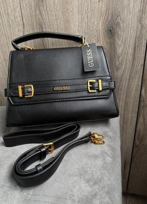 Guess Sestri Premiun Quality Hand Bag With Box And Dust Bag (Black) (V-3)