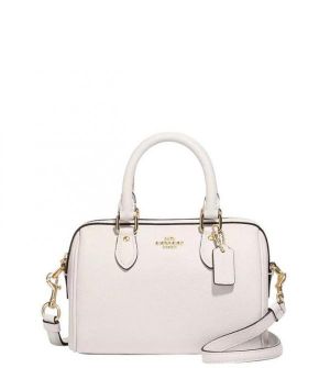 COAC_H Rowan Logo Leather Small Satchel with box 725