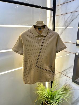 Hugo_Boss Brown Collar Neck Premium Polo T-shirt F3461-BR1