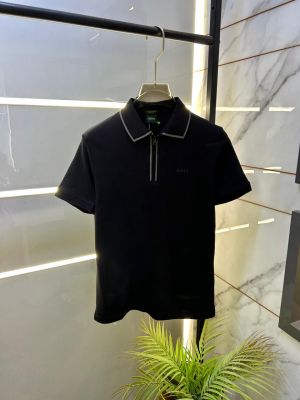 Hugo_Boss Black Collar Neck Premium Polo T-shirt F3461-B2