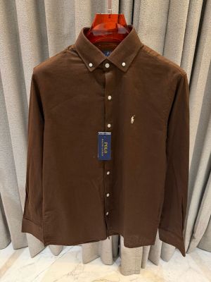 Ralp_h Lauren Chest Logo Full Sleeves Shirt Brown