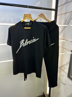 Balmai n Paris Black Imported Premium Track Suit With Brand Carry Bag F2574-BL