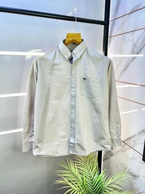 Lacost e Grey Oxford Lycra Premium Shirts F3010-G2