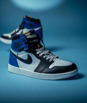 Jordan 1 High Fragment Union LA White Blue 614