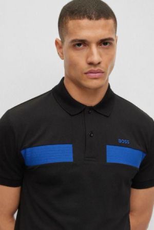 Hugo Bos s Premium polo with 240gsm interlock compact cotton fabric 3893