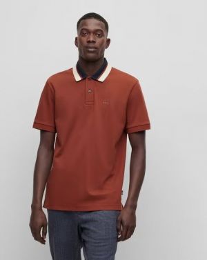 Hugo Bos s Premium polo with 240gsm interlock compact cotton fabric 3890