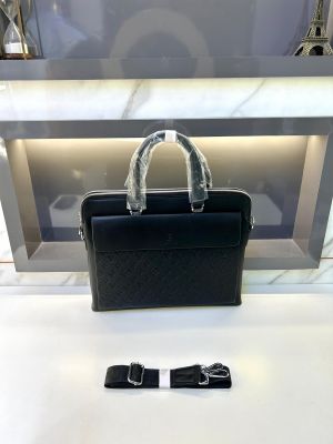 Loui_s Vuitton Embossed Laptop Bag Black Fa 438