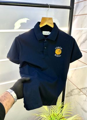 Coac h Navy Premium Collar Neck Polo T-shirt F2993-NY