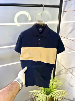 Arman_i Exchange Navy Polo Premium Collar Neck T-shirt F3390-NY