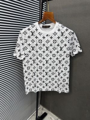 _LOUIS_VUITTON_100%_IMPORTED_FABRIC_ALL_OVER_MONOGRAM_PRINTED_CURRENT_STORE_ARTICLE_VERY_PREMIUM_ROUND_NECK_TSHIRT_454
