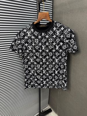 _LOUIS_VUITTON_BLACK_100%_IMPORTED_FABRIC_ALL_OVER_MONOGRAM_PRINTED_CURRENT_STORE_ARTICLE_VERY_PREMIUM_ROUND_NECK_TSHIRT_454
