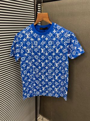 _LOUIS_VUITTON_BLUE_100%_IMPORTED_FABRIC_ALL_OVER_MONOGRAM_PRINTED_CURRENT_STORE_ARTICLE_VERY_PREMIUM_ROUND_NECK_TSHIRT_454