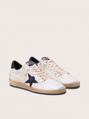 GOLDEN GOOSE BALL STAR LOW WHITE BLACK SM